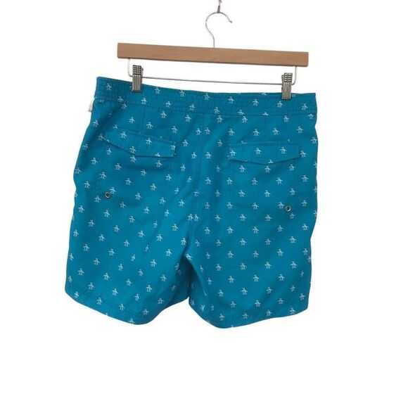 PENGUIN Munsingwear Mens Swimsuit TRUNKS Board Mesh Lined Sz 32 - Picture 2 of 4